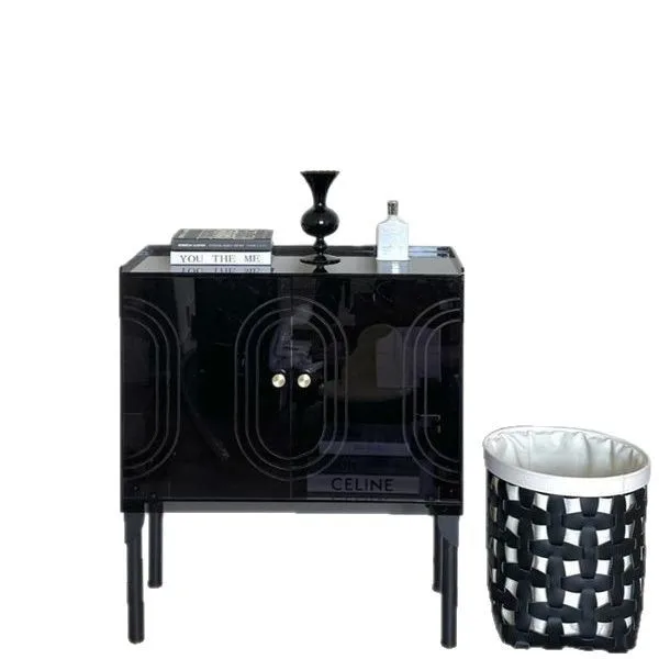 

Acrylic door cabinet light luxury dining side cabinet simple storage storage living room sofa side wine