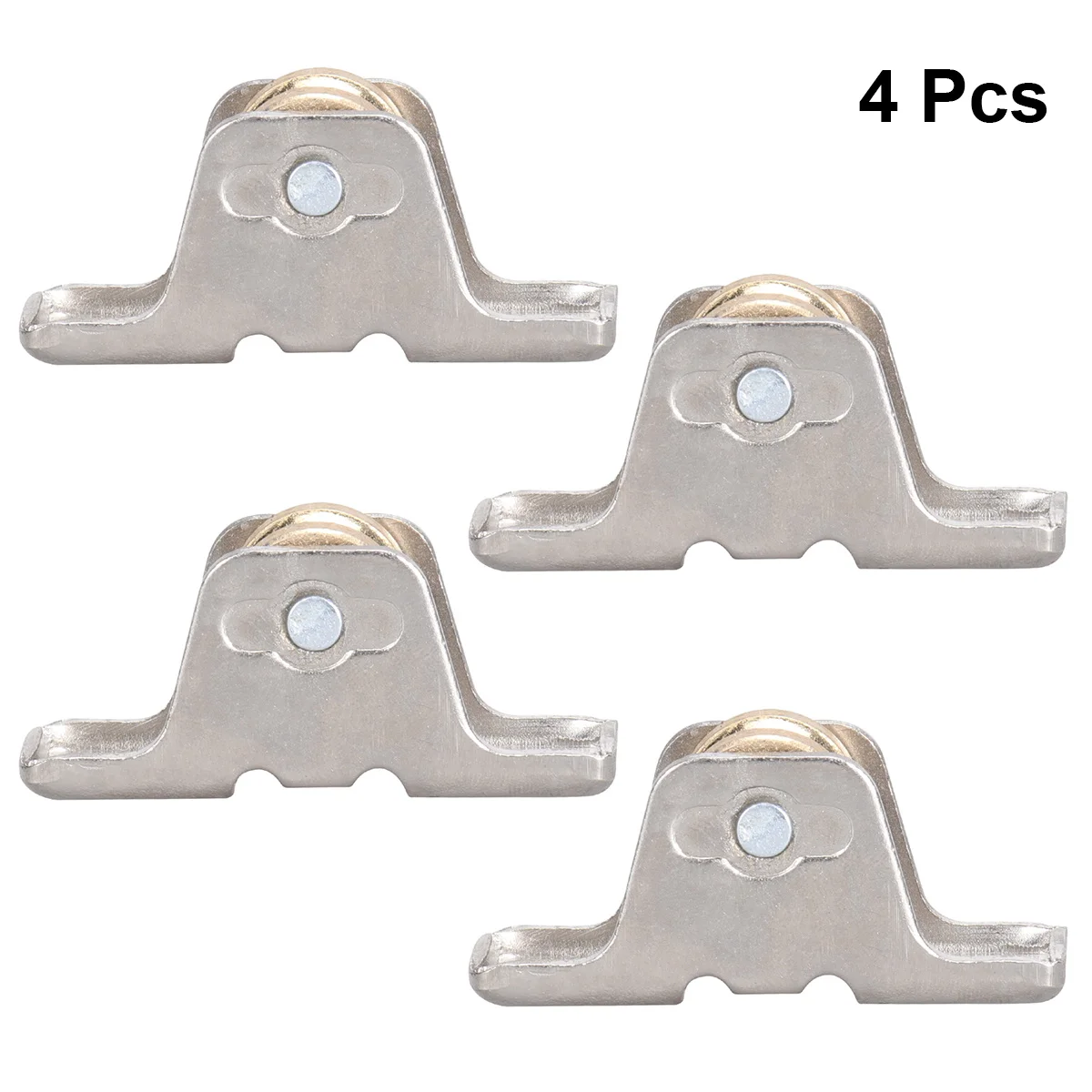 سبيكة الستار السكك الحديدية المسار بكرات 4 قطعة نافذة معدنية وشاح بكرة محامل لشرائح قضيب الباب #1