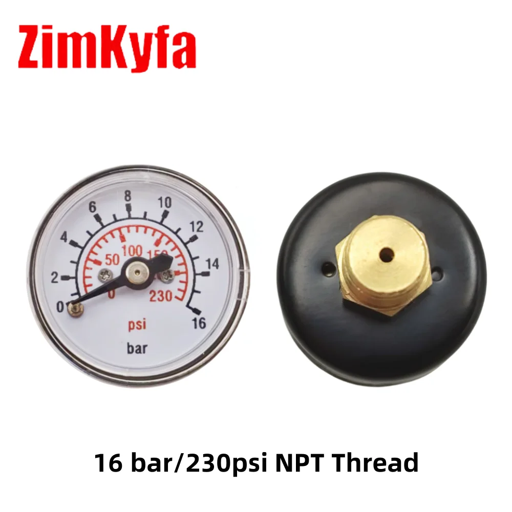 HPA Druckluft Mini Micro Manometer Manometer Manometer W/1/8BSPP(G1/8),1/8NPT Kleines Profil – Detail 22