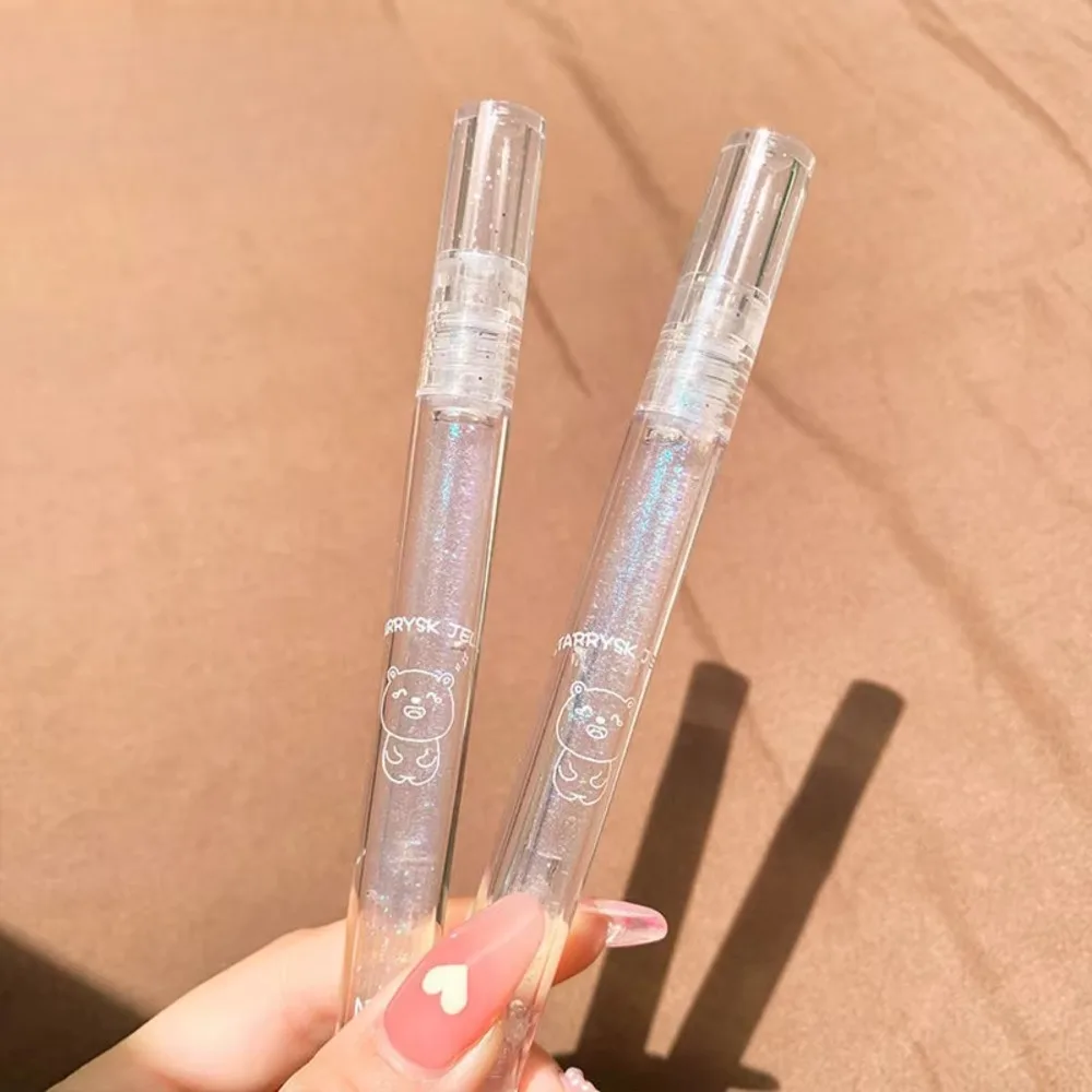 チェリーピンクミラーウォーターリップグロスリップグレーズ透明ガラスリップオイル防水液体長期持続グロスパールリップグレーズ