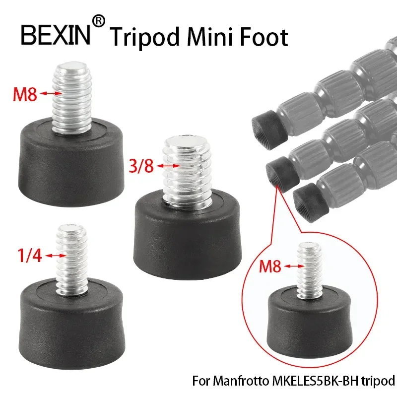 Bexin Hot Selling  Universal Anti-slip Rubber Foot Pad Feet Spike For Tripod Monopod Photography Accessories 3/8 Inch