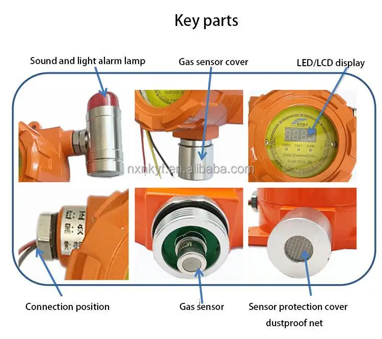 ODM NKYF Explosion-Proof Fixed H2s Gas Detector with Alarm for Mine Industry and Chemical Factory Made in China