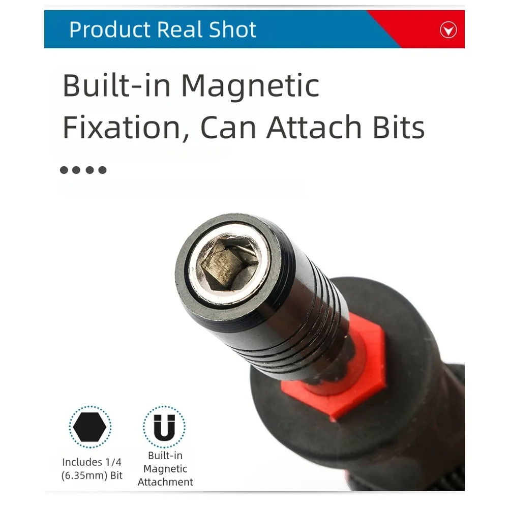 

Магнитная ручка отвертки 6,35 мм, быстросменный держатель бит, нескользящая ручка, ABS, железо, черные автомобильные аксессуары, простой в использовании, высокое качество