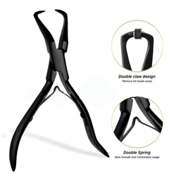 1 PC 5.5 inch Silver Stainless Steel Clamp Hair Extension Plier with two hook Keratin Hair Extensions Removal Tools