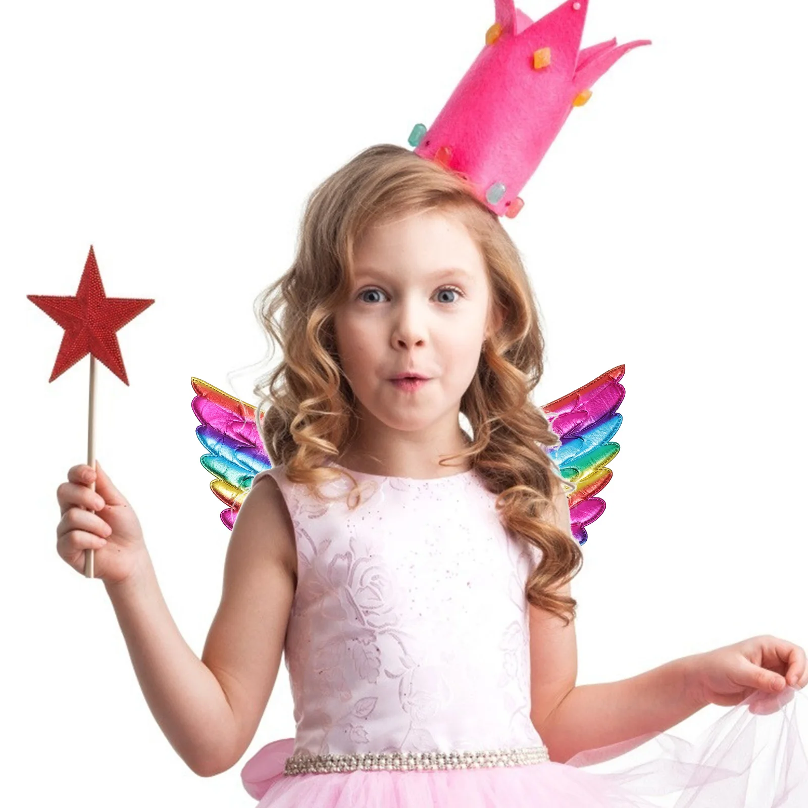 

2 pcs Angel Wing Prop Kids Costume Accessories Fairy Wings for Children Lightweight Durable Photo Cosplay
