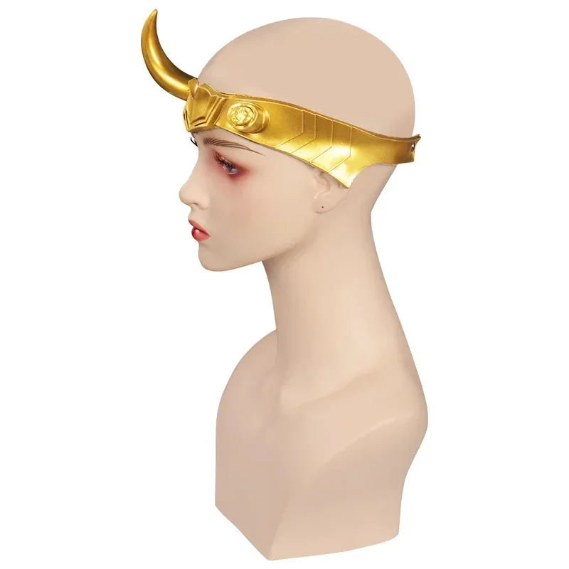 Dame Loki Sylvie Kopfbedeckung Maske Weiblich Männlich Bösewicht Cosplay Kostüm Zubehör Frauen Mann Helm Für Halloween Party Rollenspiel