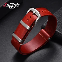 Leather Watchband 18mm 20mm 22mm 24mm Vintage Bracelet Cowhide Wrist Straps Replacement Accessories Watch Band