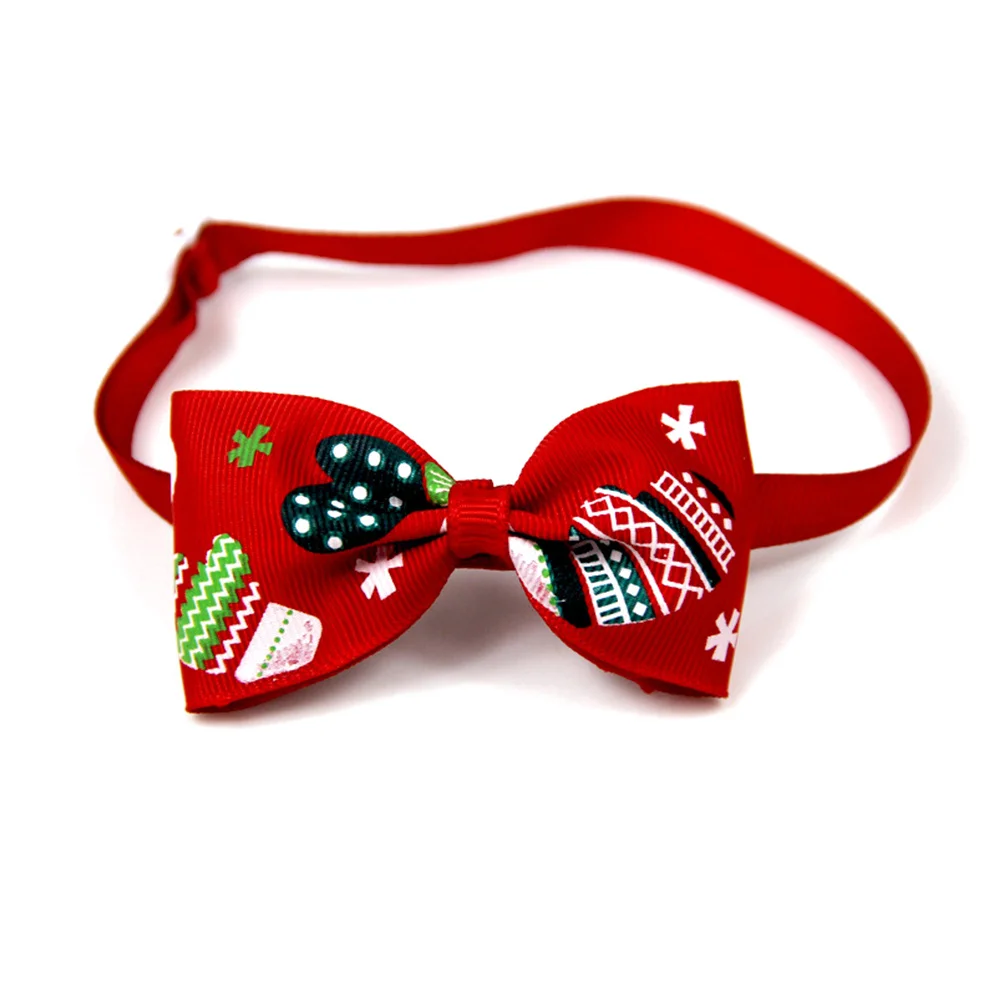 

8Pcs Dog Bow Tie Collar Christmas Pet Neckties Adjustable for Weddings Parties Holiday Dog Neckwear Pet Necktie