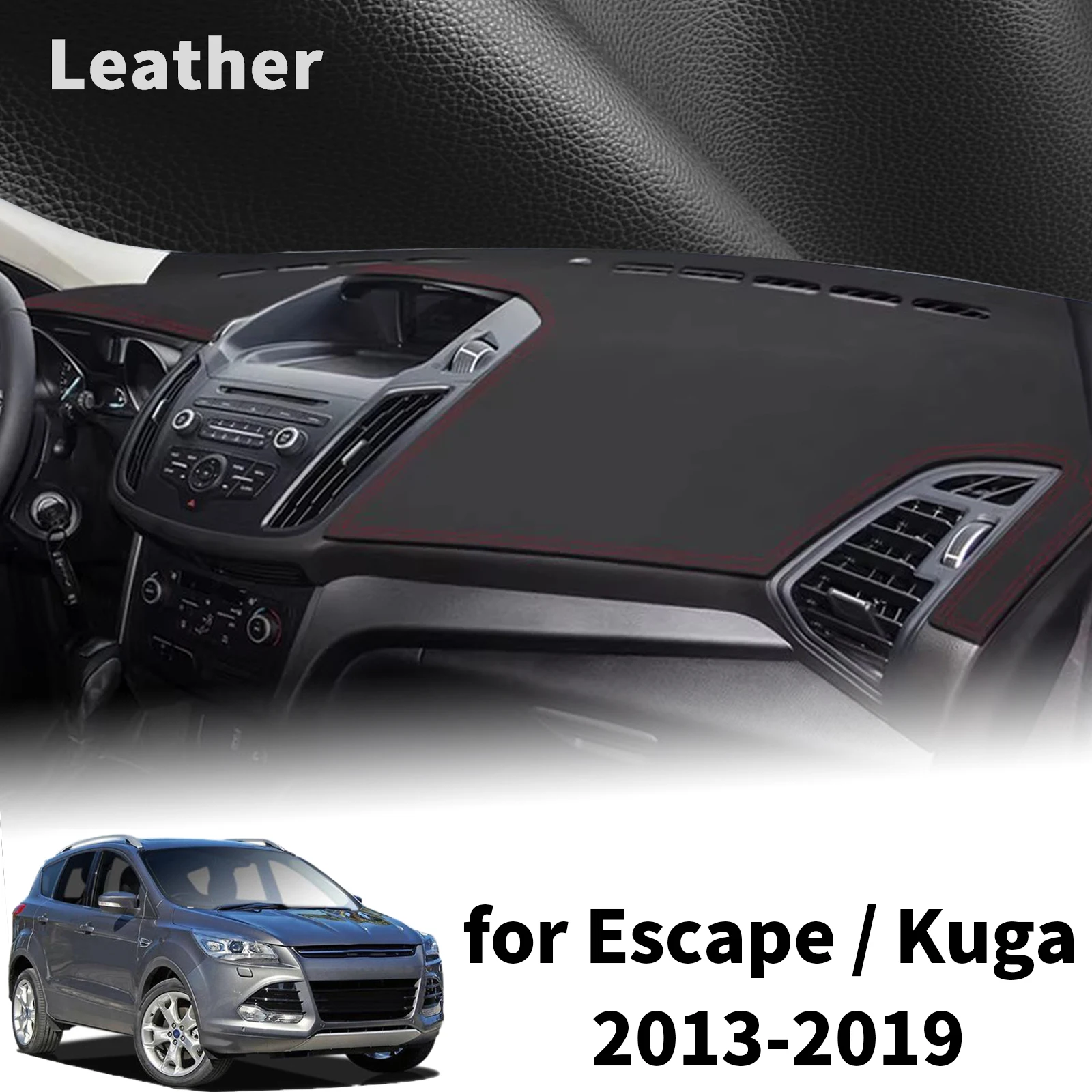 

for Ford Kuga 2 MK2 Escape 2013-2019 High Quality Dashboard Cover Dashmat Sunshade Anti‑UV Protector Dash Mat Pad Accessories