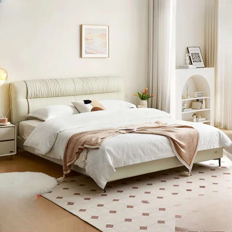 

Modern Frame Double Bed 150 X 200 Shelves King Size Headboard Double Bed Twin Luxury Letto Matrimoniale Bedroom Furniture