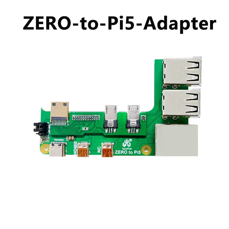 Raspberry Pi Zero 2w to Pi5 인터페이스 어댑터, Zero to Pi5 확장 보드, Zero Pi0 USB 허브, RJ45 HAT