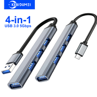 4 Ports USB 3.0 HUB USB Docking Station Multi USB Splitter OTG Adapter 5Gbps High Speed Transmission For PC Computer Accessories