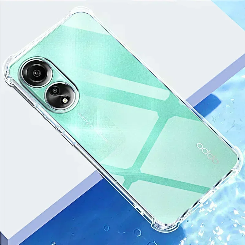 OPPO A78 A58 4G A98 A77S A57 5G A17 A17K 용 충격 방지 케이스, 크리스탈 클리어 TPU 후면 커버, Oppo A 78 58 98 77 57 17 K S