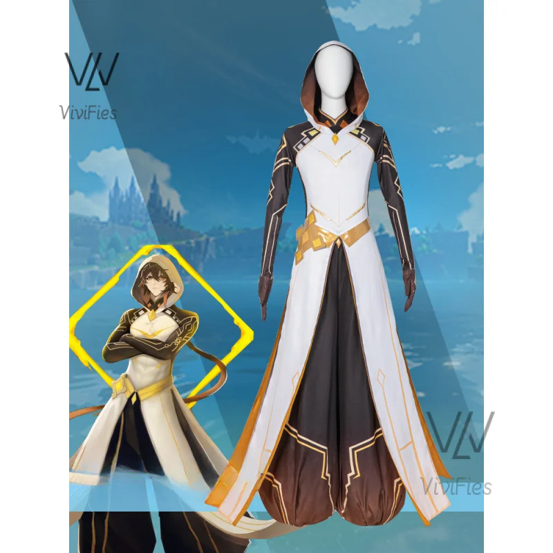 

Genshin Impact Zhongli Cosplay Costume Genshin Furina Costume Impact Furina Cosplay Costume Dress Hat Uniform Focalors Wig