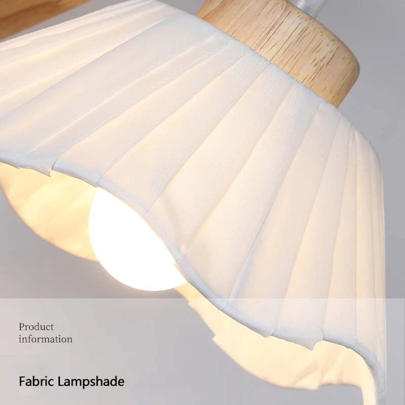 Japanese Wood Wall Lamp Wabi-sabi Style Bedside Light Fabric Lampshade Chinese Lantern Wall Light for Living Room Restaurant E27 image 5