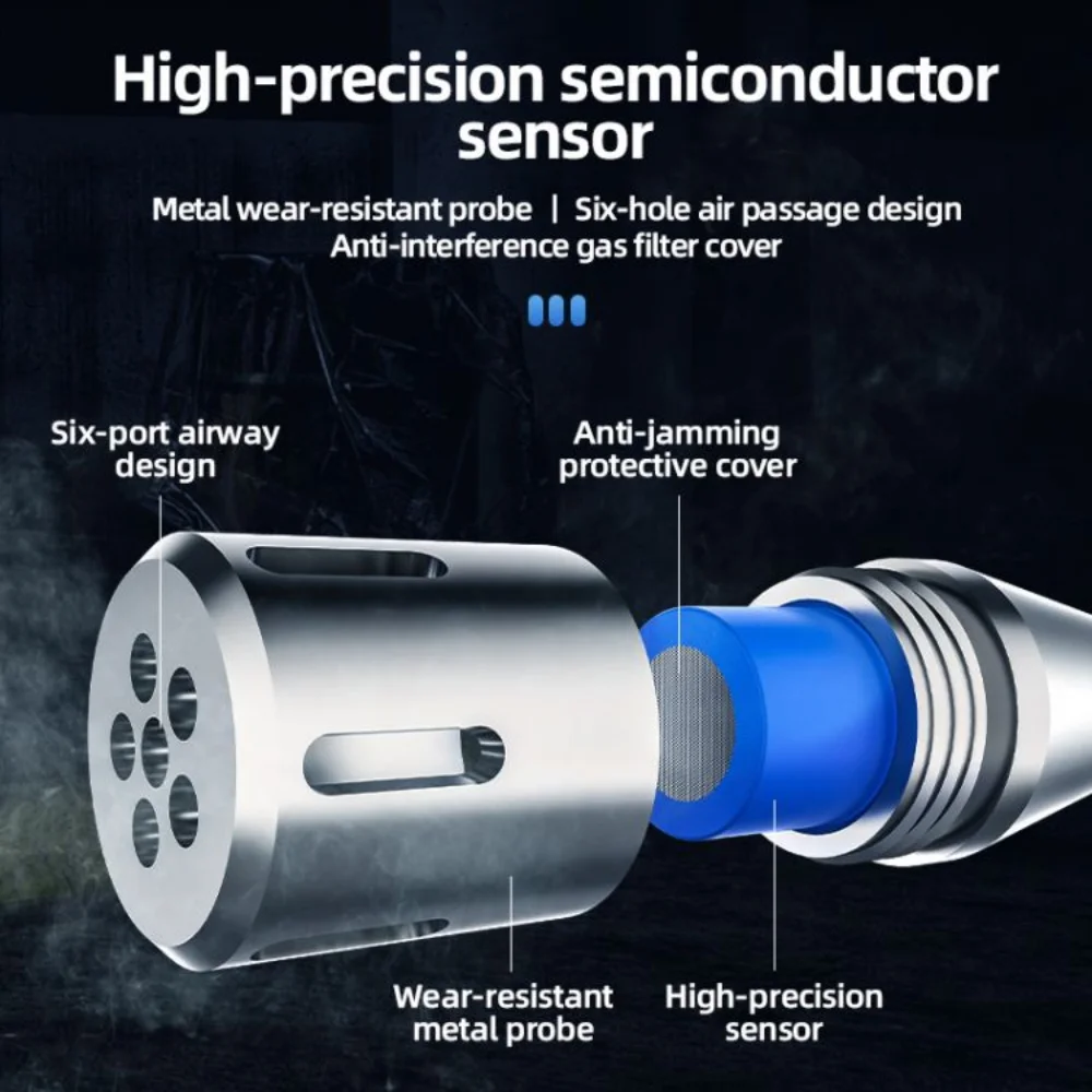 Sonda de alta sensibilidad de respuesta rápida, sonda de Metal resistente al desgaste, medición de concentración de aire, Detector de calidad del aire, alarma segura