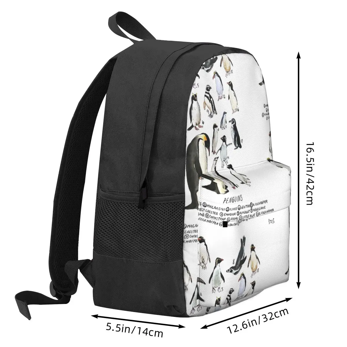 Transparent Penguins! Backpacks Boys Girls Bookbag Students School Bags Cartoon Kids Rucksack Laptop Rucksack Shoulder Bag