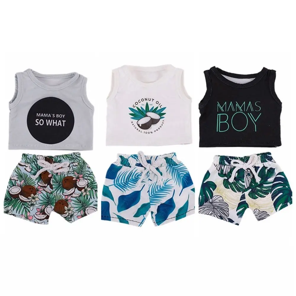 

Аксессуар для куклы, летний костюм, ткань для куклы для мальчика, наряд для маленького мальчика, 18-дюймовая ткань для куклы, 43 см, повседневный рождественский подарок