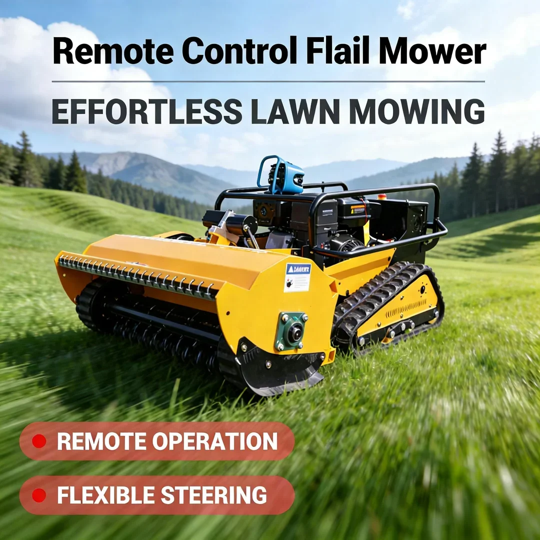 

Customized Robot Flail Lawn Mower 800-1000mm Cutting Width Remote Control Self-Propelled All Terrain Commercial Home