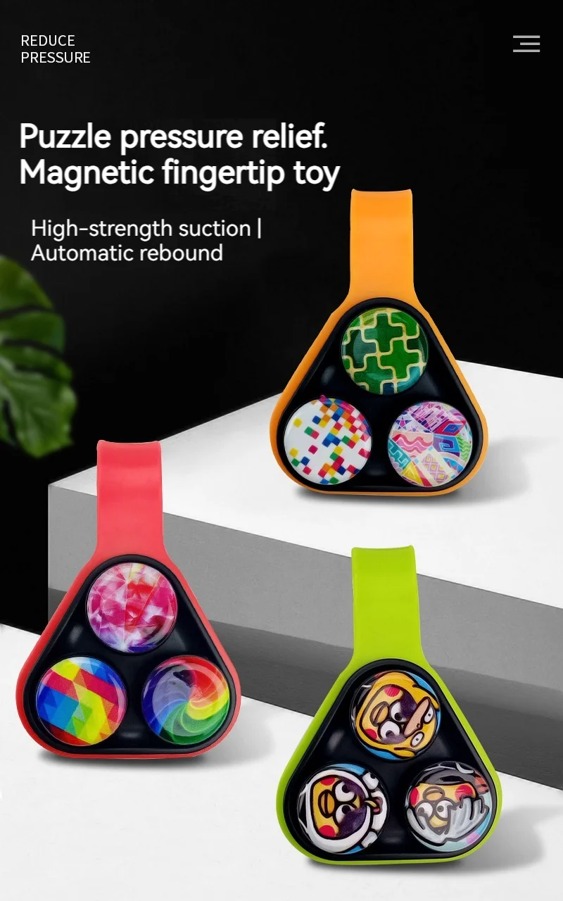 New Hand Spinner Series Elastic Magnet Toy Colorful Decompression Fidget Spinner Toys for Adults Kids Christmas Gifts