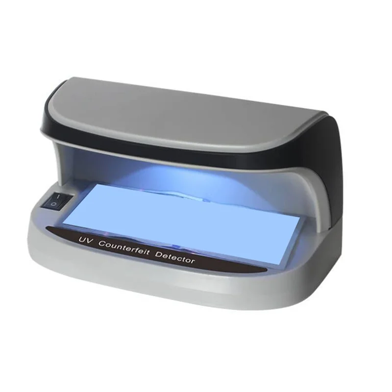 AA08-Portable Desktop High-Efficiency Purpler Light Cash Detector With Battery Money Detection Functionality For Quick Verificat