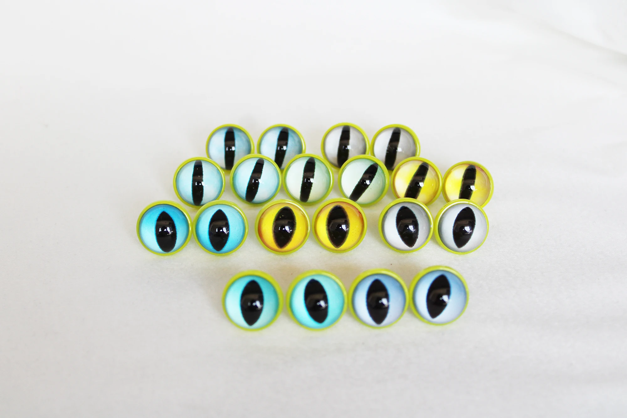 10pairs  14mm 17mm 22mm  mix style glass safety  toy eyes with handpress washerr for doll findings