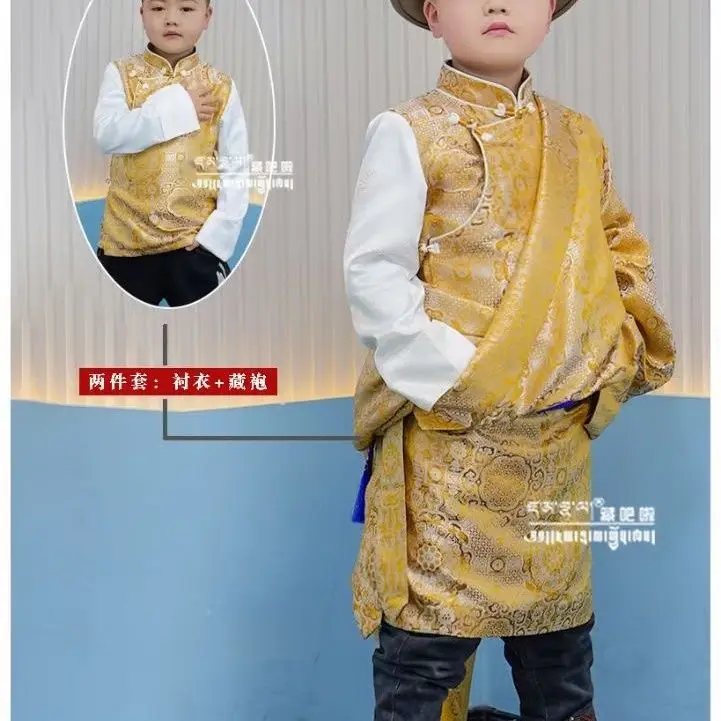 

New high-end children's ethnic fashion Kangba Tibetan clothing has a versatile temperament