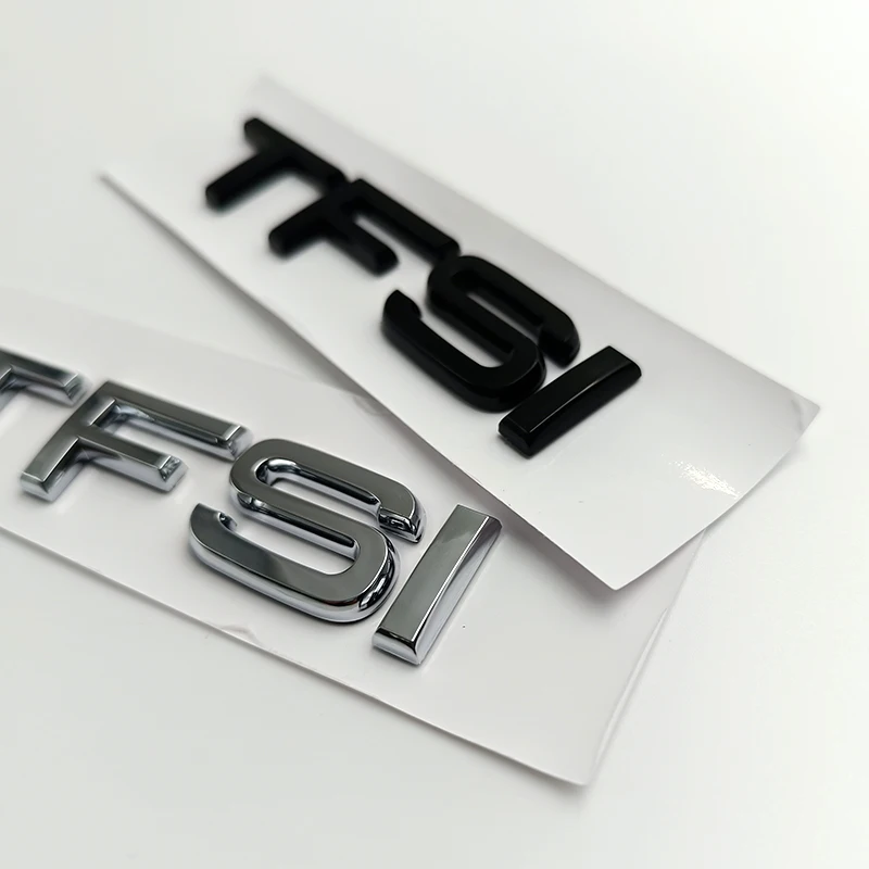 3d ABS Black TFSI Logo TDI Letters Car Trunk Emblem Badge For Audi A3 A4 A5 A6 A7 A8 Q2 Q3 Q5 Q7 Q8 TFSI TDI Sticker Accessories