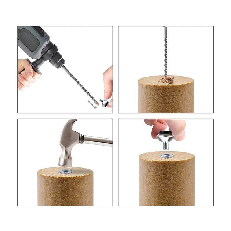 6Pcs Adjustable Sofa Furniture Balance Feet With Square Nut Threaded Workbench Leveling For Chair Levelers Alloy Iron And Leg