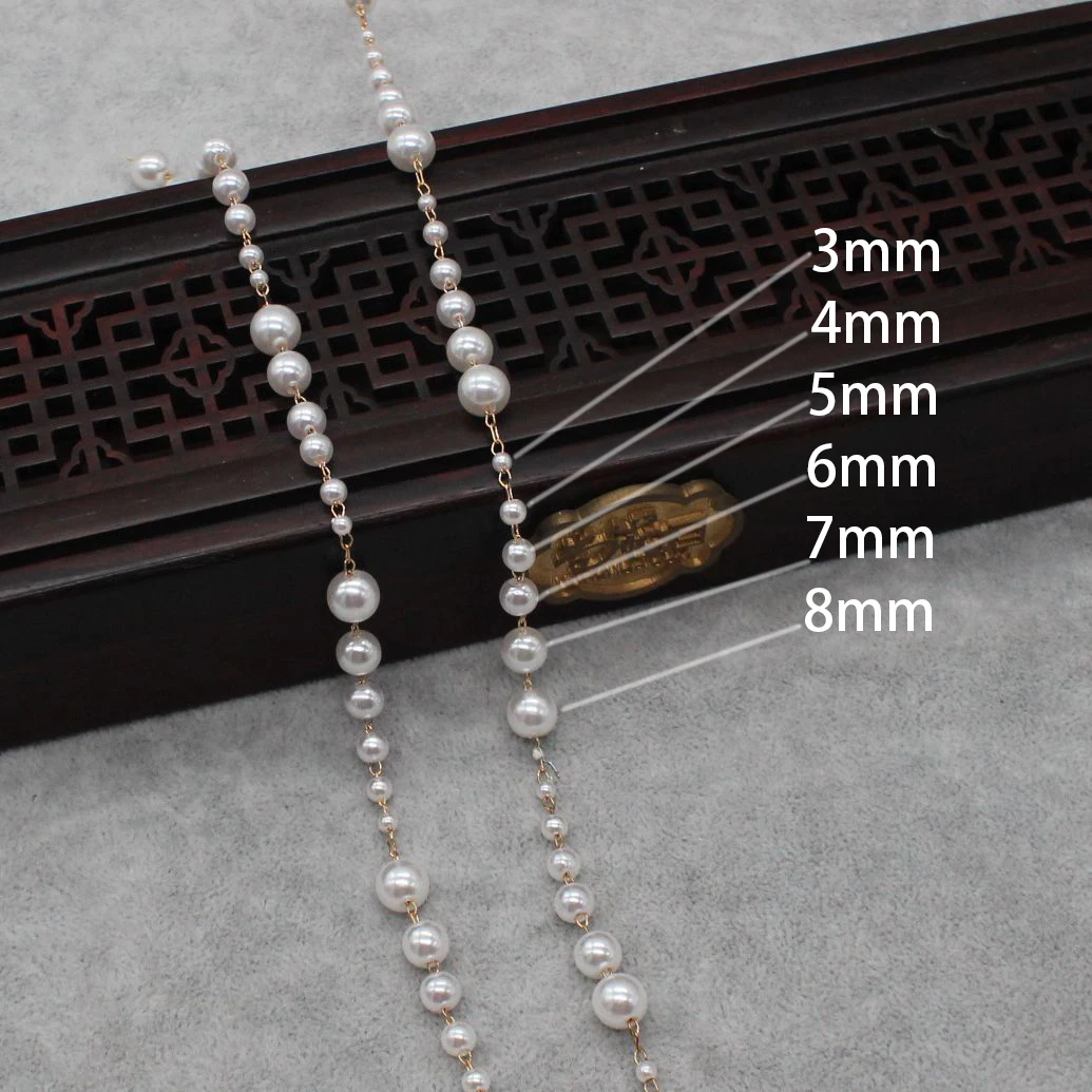 Beads Chain Round Copper Rosary Chain  Connector Chain DIY Necklace Bracelet  Tassel Earrings Pendant Jewelry 3-6MM