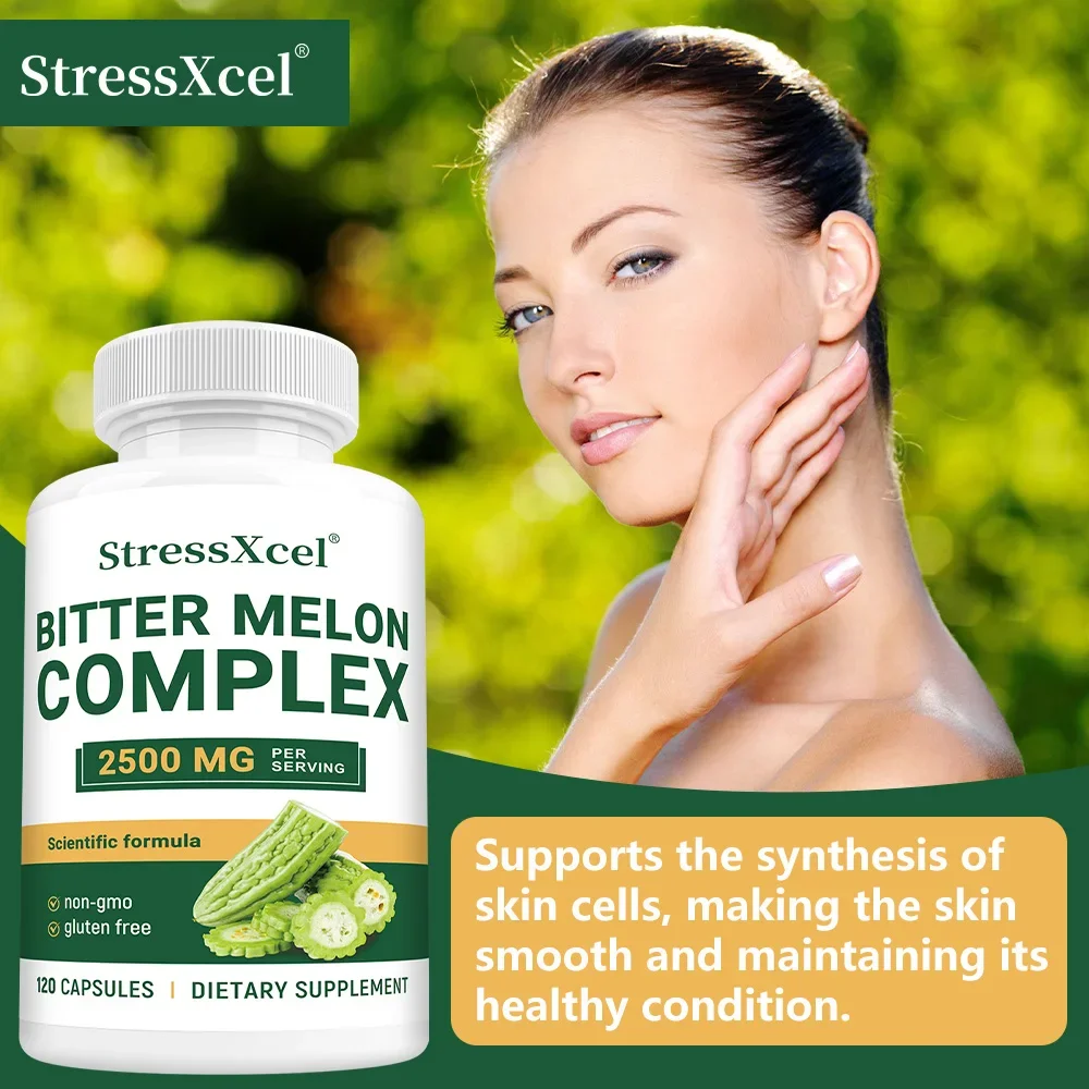 

Potent Bitter Melon Extract Supplement Capsules, Organic, Non-GMO, and Gluten-free, Weight Management and Promotes Digestion