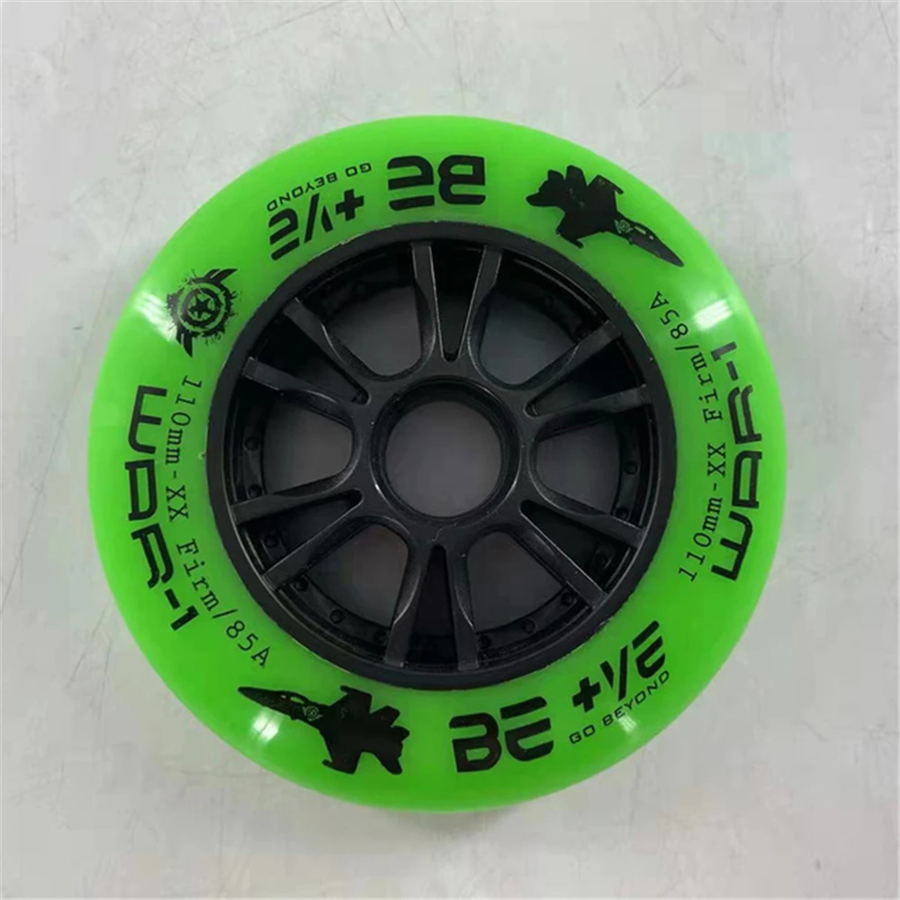 Inline Skate Wheel BE+VE Speed Skate Wheels WAR-1 Highly Elastic XX Firm 85A Tires Race Skating Wheel 8 pieces 110 100 90mm