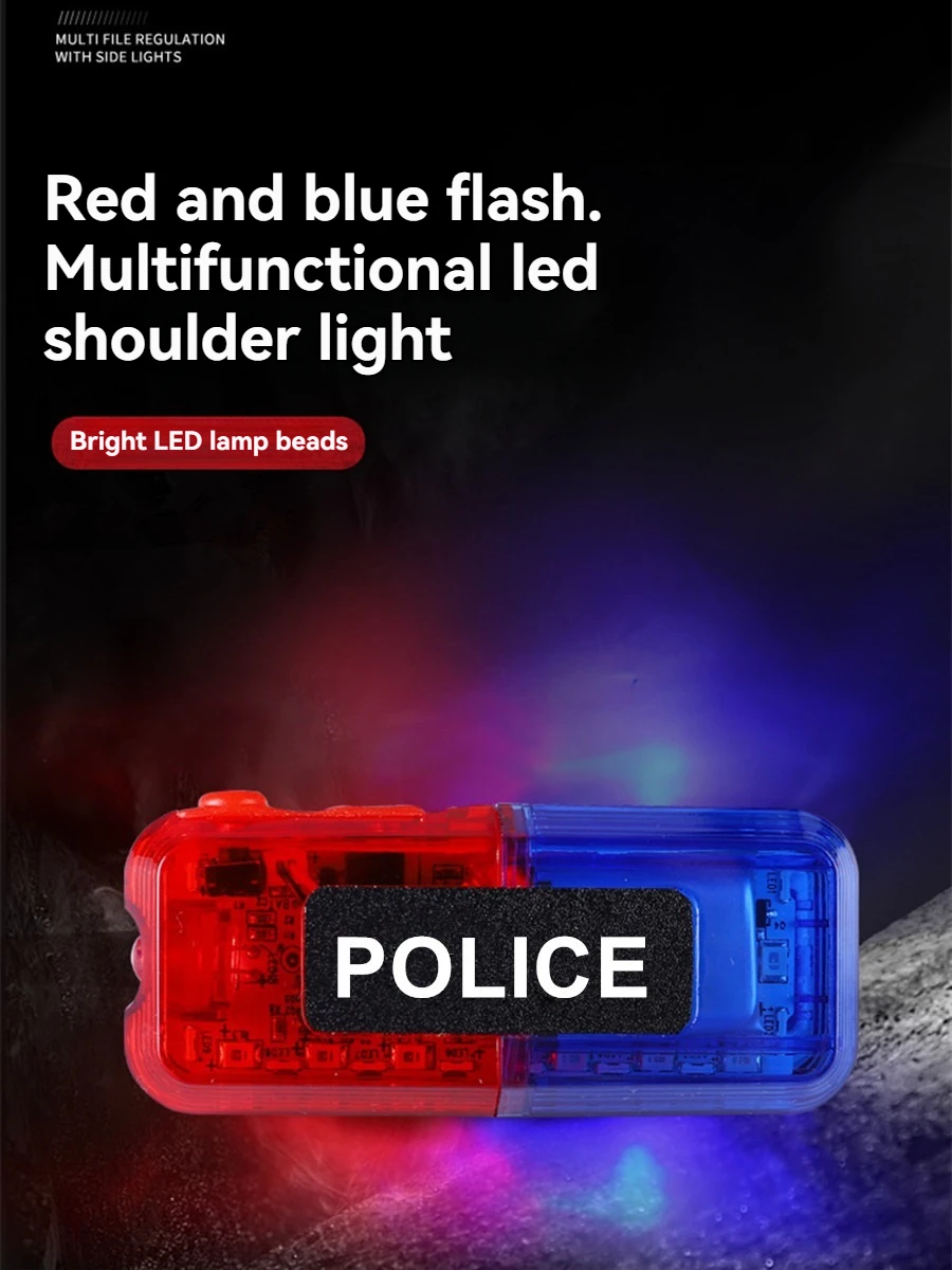 Multifunctional Warning Clip with LED Light Invisible 500m Clip  for Shoulder Built-in Police Lamp Drop Shipping