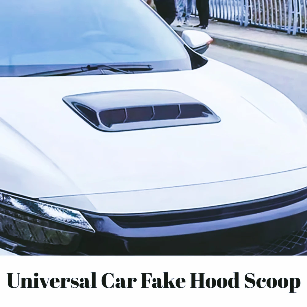 ZF-F Cubierta Decorativa Universal para Capó  Coche con Forma  Hoja, Adorno  Plástico para Salida  Aire, Falsa Ventilaci