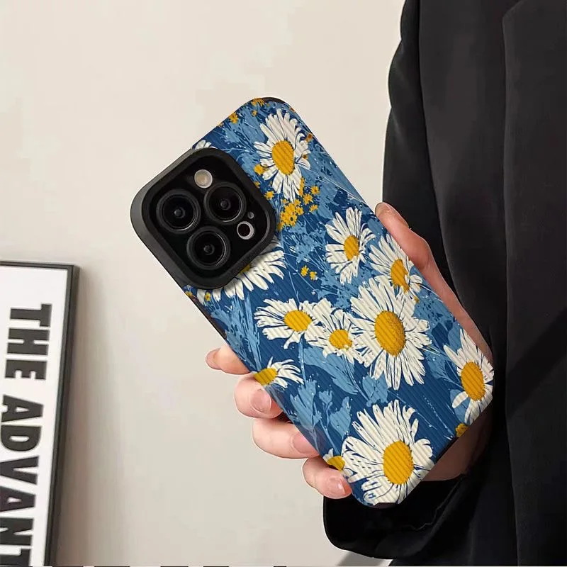 SEIRASSIM sunflowers fashionable phone case for iphone 16 pro max 15 plus 14 13 11 silicone back cover for iphone 12 pro shell