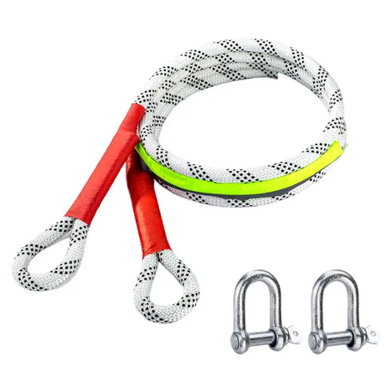 

Heavy Duty Tow Strap Trailer Rope Great Elongation Towing Strap Recovery Ropes with 2 Steel Release Buckles for Cars SUVs Trucks