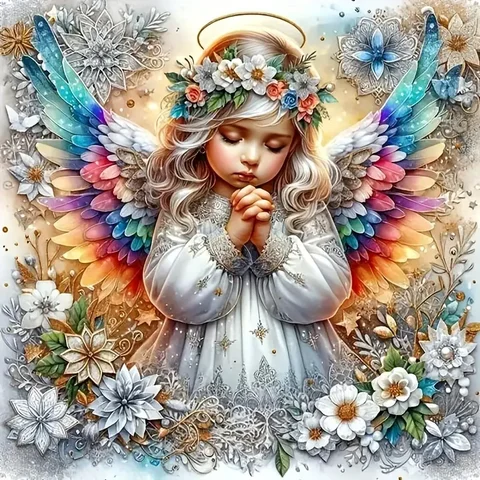 RUOPOTY DIY 5D Diamond Painting Kit Angel Art Embroidery Full Square/Round Set  Art Craft For Wall Decoration