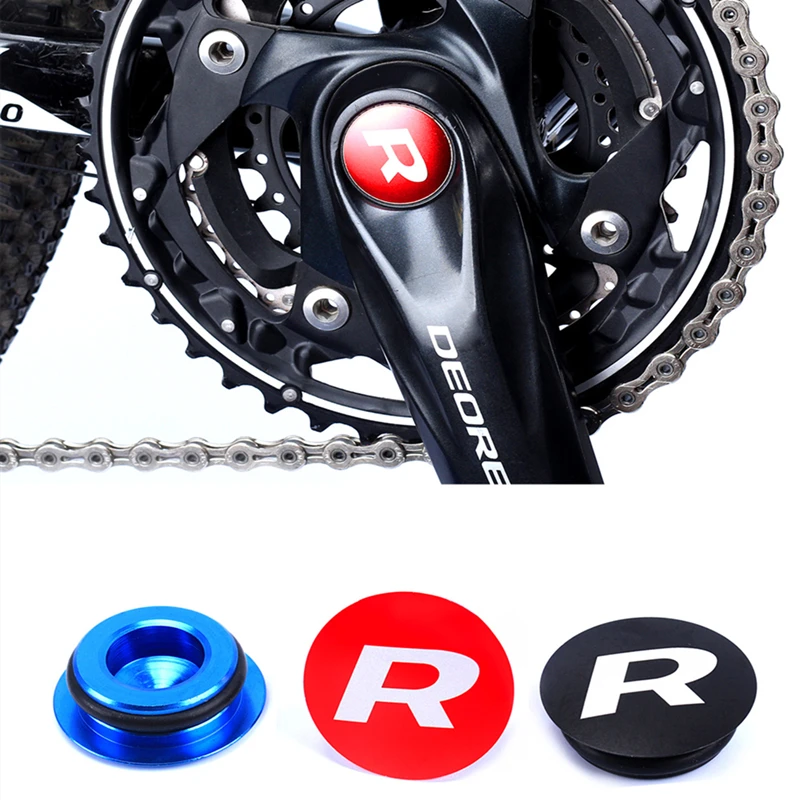 

RISK Mountain Bike Crank Cap with Waterproof Washer Road Bike Bottom Bracket Fixing Screw Cover Crank Arm Set Cap Aluminum Alloy