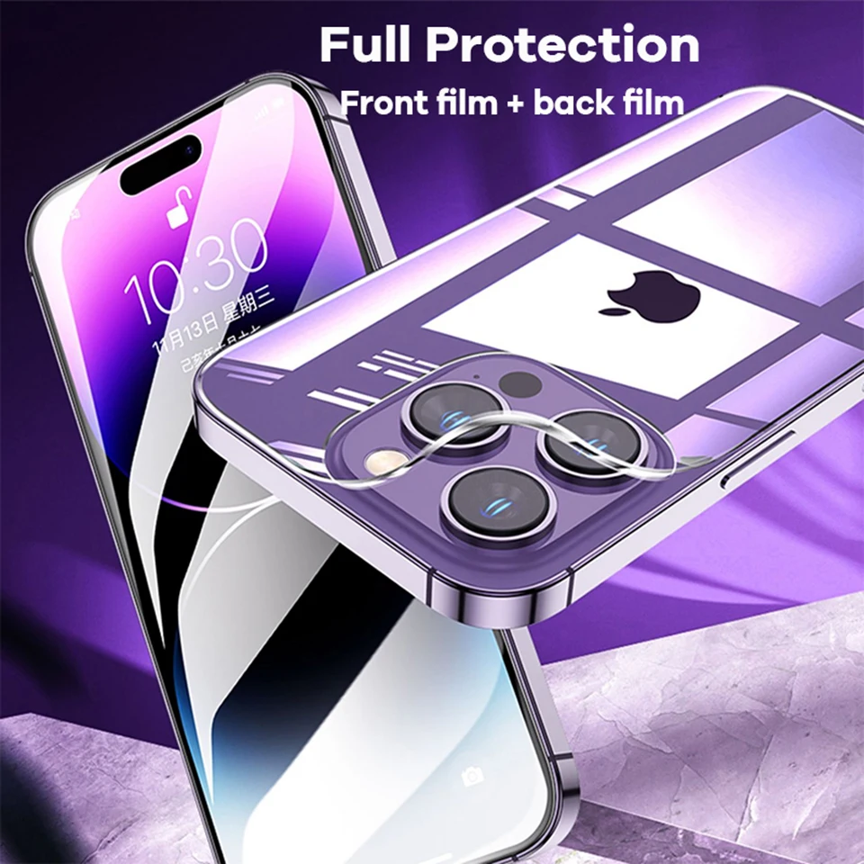 2Pcs Back Hydrogel Film Screen Protector For Samsung Galaxy S21 S20 FE S22 S23 Ultra S10 Plus Screen Protector For Note 9 10 20