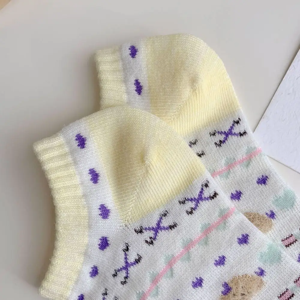 

5Pairs Soft Candy Color Heart Short Socks Breathable Ins Style Sweet Ankle Socks Lolita Female Hosiery Socks Women Girl