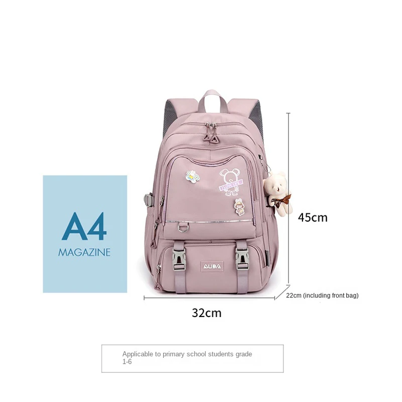 Bolsa escolar de grande capacidade para adolescentes, estudantes mochila, impermeável, ombro duplo, viagem, faculdade, casual, moda