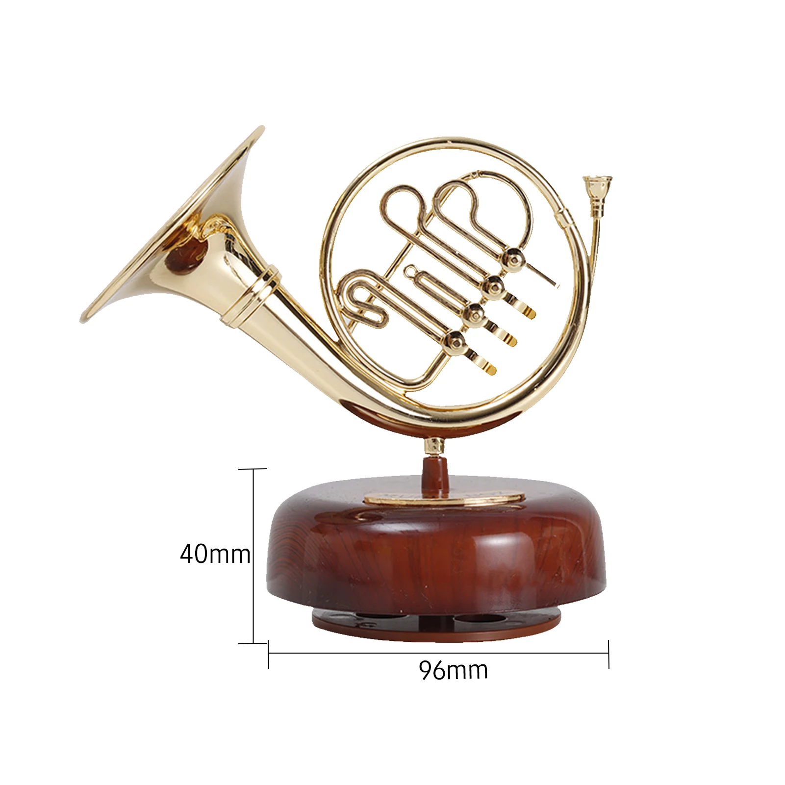 Saxophone Music Box Classical Wind Up Musicbox Twirling Music Box Rotating Base French Horn Trumpet Saxophone