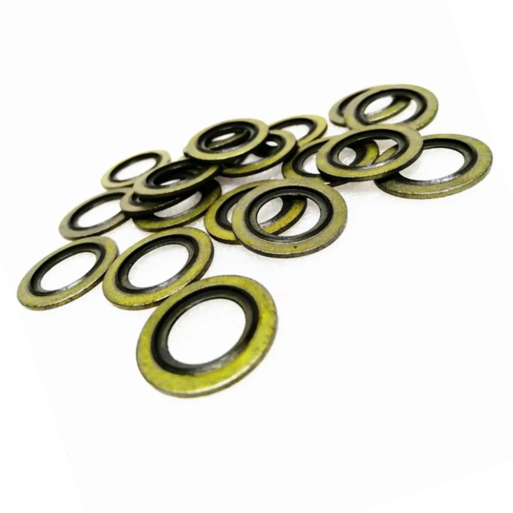 20PCS Engine Oil Drain Plug Gasket 016393/016454 for Peugeot Citroen,Toyota,Renault,Fiat,Iveco,Nissan,Opel,Volvo,Mini