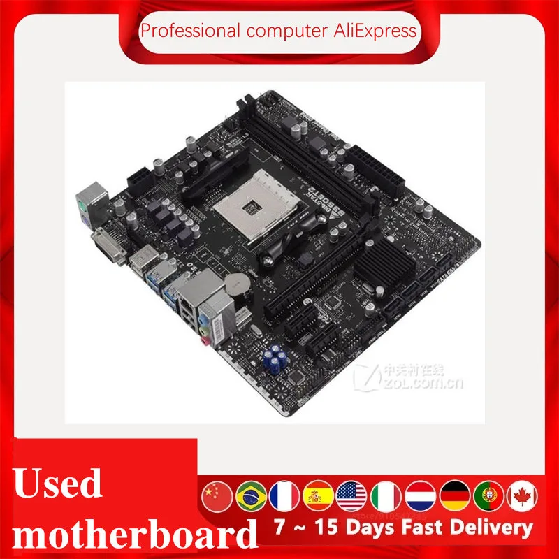 For Biostar B350ET2 Motherboard Socket AM4 DDR4 For AMD B350M B350 Original Desktop Used Mainboard