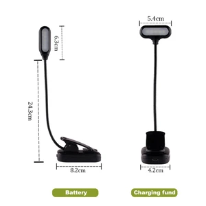 Adjustable LED clip-on table lamp, battery fed, flexible, study, reading, book learning, portable, fourth light 6 Main Sales Fourth - №6