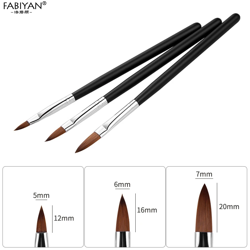 3Pcs/set Nail Art Pen Sculpture Carving Flower Brush Acrylic Liquid Powder Flower Shaping Pen UV Gel Drawing Dotting Tool