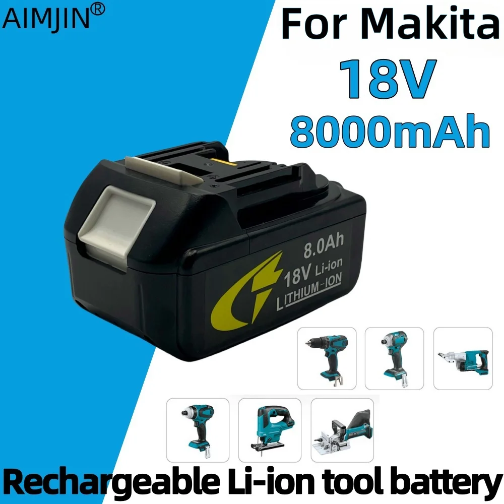 

For Makita 18V Battery 8000mAh Rechargeable Power Tools Battery 18V makita with LED Li-ion Replacement LXT BL1860B BL1860 BL1850