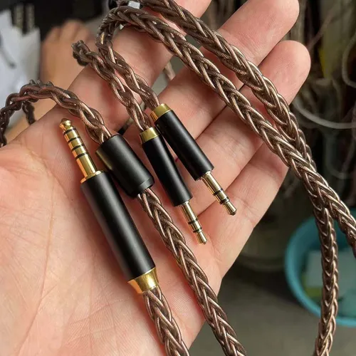 Imagen 2 del producto OPENHEART Kingwood 8 Core Litz OCC Cable de auriculares 1 a 2 jack dual 3,5/2,5/4,4mm/XLR Cable de repuesto equilibrado de cobre puro