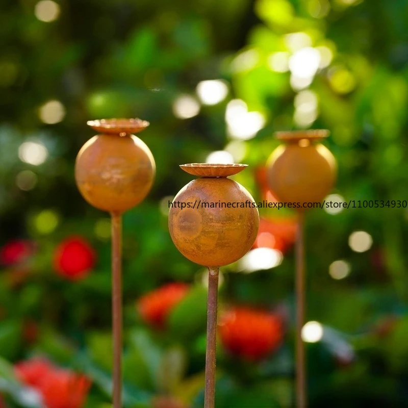 Cross-Border Garden Ground Decoration For Rust-Shaped Plant Outdoor Retro And Beautiful Ground Decoration