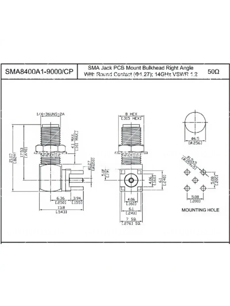5PCS SMA 14GHz RF Coaxial Connector, VSWR 1.2, High Frequency Adapter